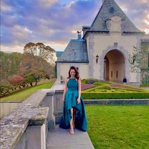 Lulu’s Broadway Show Emerald Green High-Low Dress